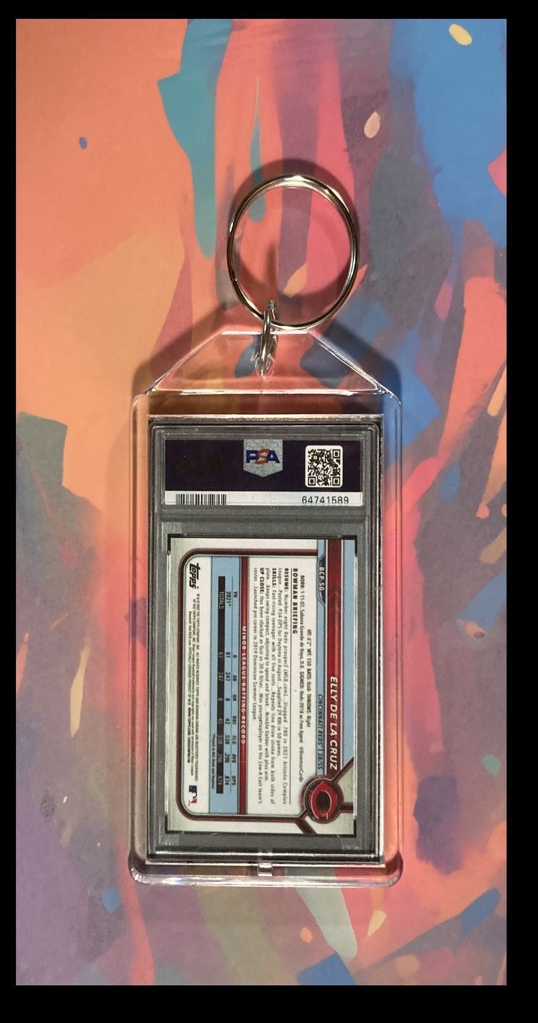 3058 Elly De La Cruz 2022 Bowman Chrome Superfractor PSA Style Keychain-Gift