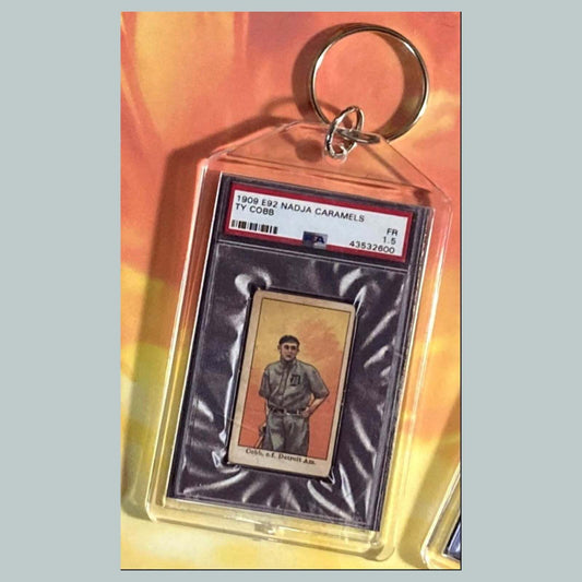 3642 Ty Cobb 1909 E92 Nadja Caramel Custom Hand Made Keychain