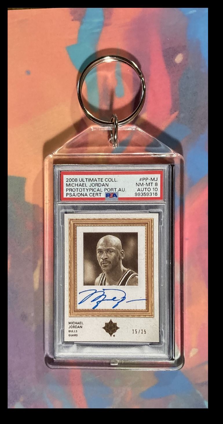 3005 Michael Jordan 2008 UD Ultimate Collection Auto Keychain-Gift
