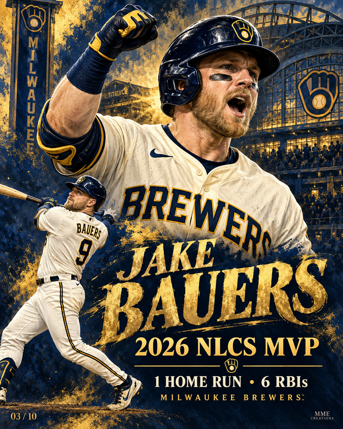 4977 Brewers  2026 NLCS Complete 10 Print 8x10 Glossy Bundle