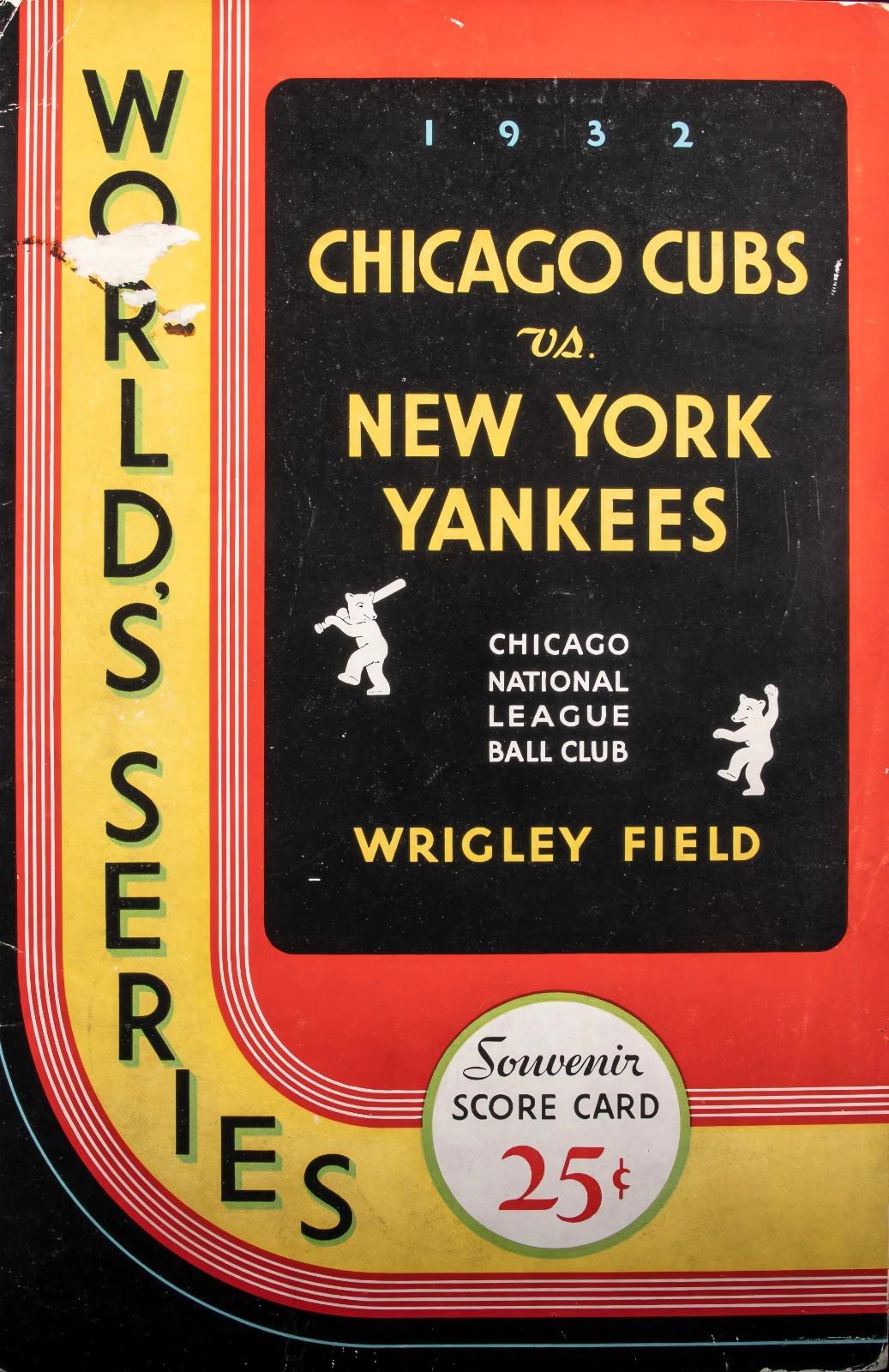 0738 P-8X10 1932 World Series Program Glossy Photo Fast Shipping BBL