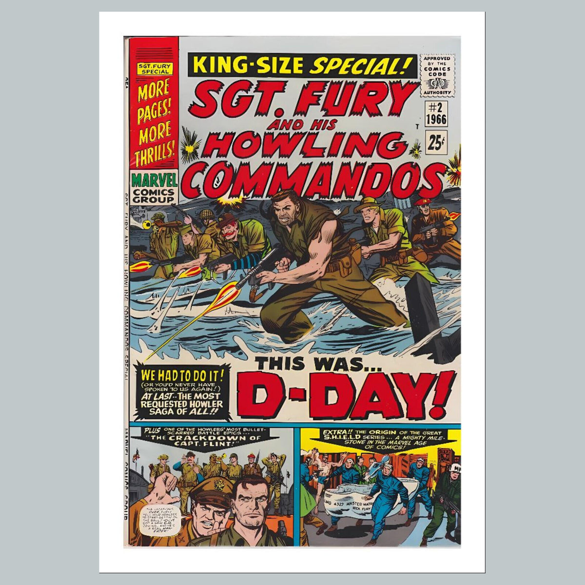 2375 Sgt Fury 8x10 Glossy Photo Comic Book Cover Fast-Secure Shipping