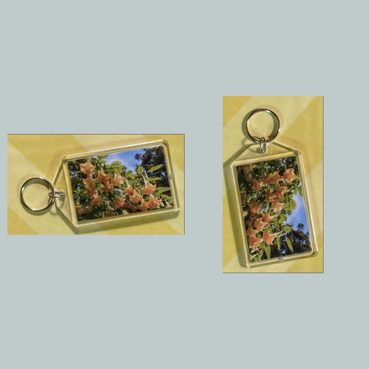 3683 Angel's Trumpets Acrylic Keychain | Floral Keychain | Flower Lover Gift