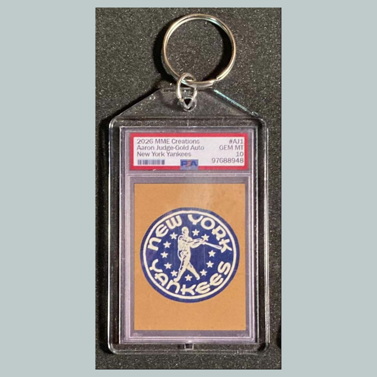 3792 Aaron Judge Gold Letters Auto Mockup Keychain