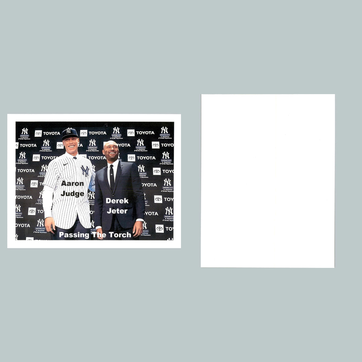 0157 P -8X10 Aaron Judge and Derek Jeter-with Names Glossy Photo Fast Shipping