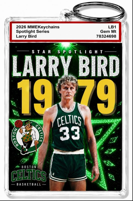 3572 Larry Bird Keychain Alt5 Custom Premium Handmade Keychain With Nameplate
