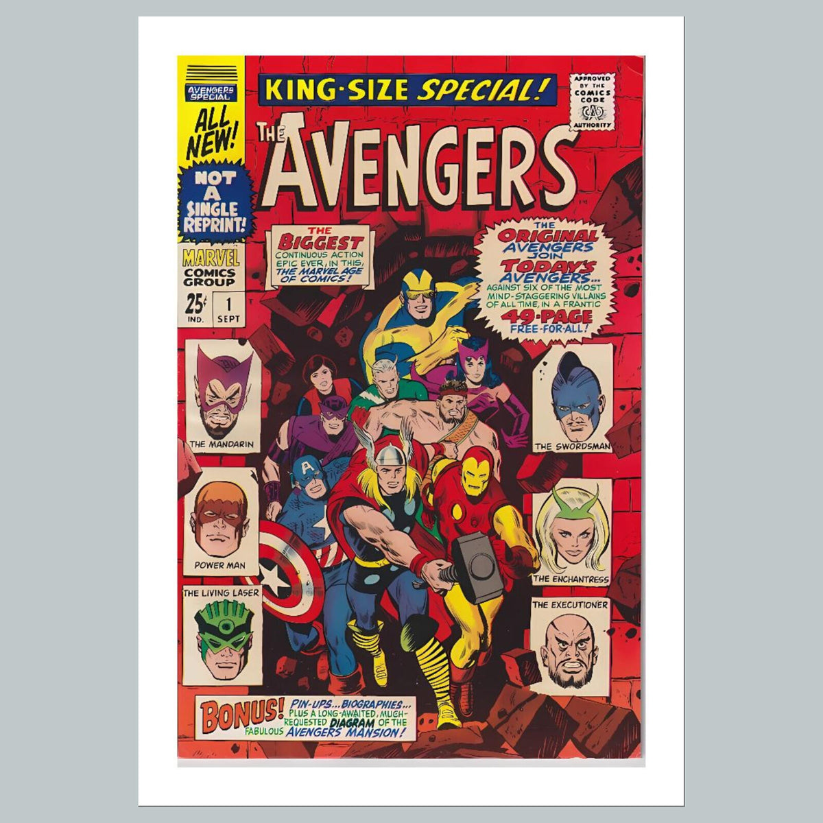 1926 Avengers 8x10 Glossy Photo Comic Book Cover Fast-Secure Shipping