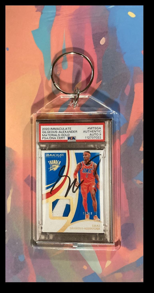 3061 Shai-Gilgeous Alexander 2020 Panini Immac Patch Auto Keychain