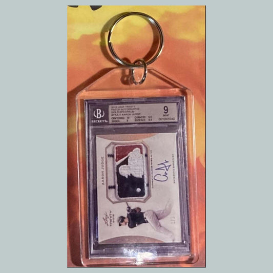 3594 Aaron Judge 2013 Leaf Trinity Logoman Patch Auto Custom Made Keychain