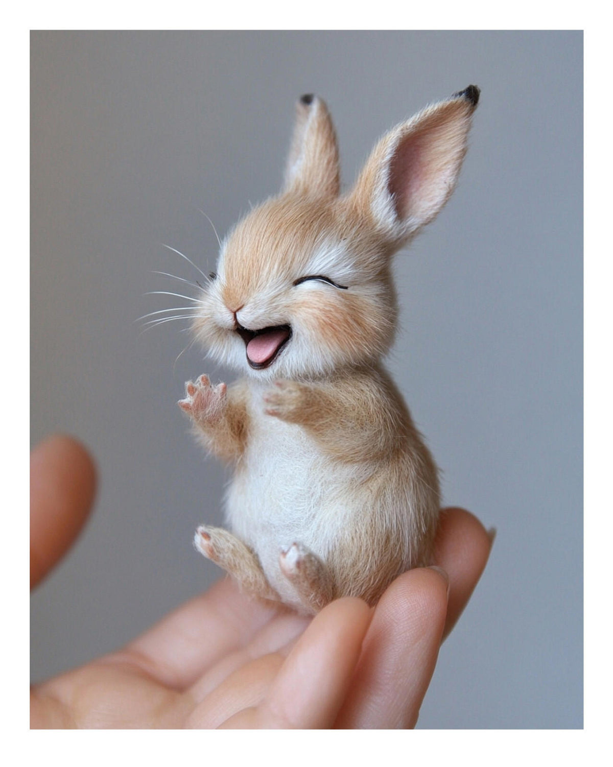 0576 P-8X10 Rabbit in Hand  Glossy Photo MS