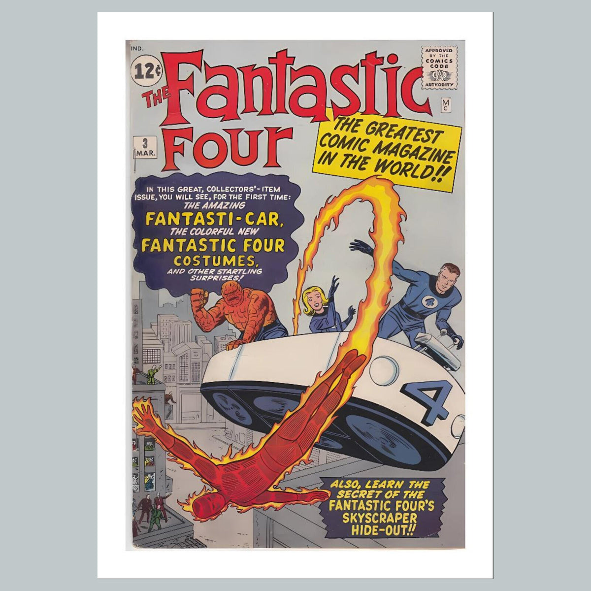 1966 Fantastic Four 8x10 Glossy Photo Comic Book Cover Fast-Secure Shipping