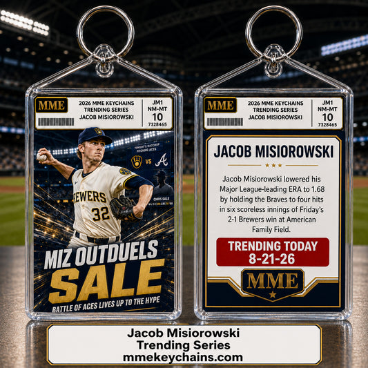 4145 Jacob Misiorowski Trending Series Keychain Custom Acrylic Photo Keychain