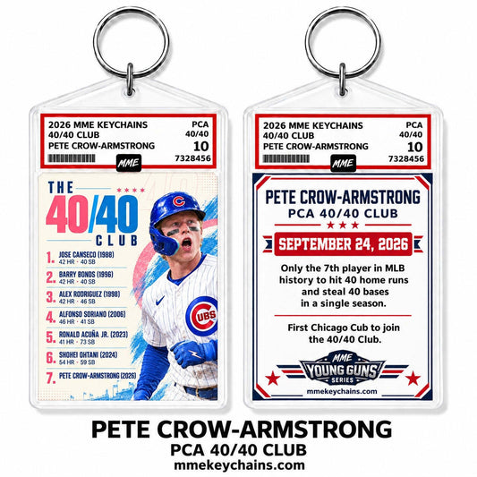 4921 Pete Crow-Armstrong PCA 40/40 Club Keychain – 40/40 Club Roster