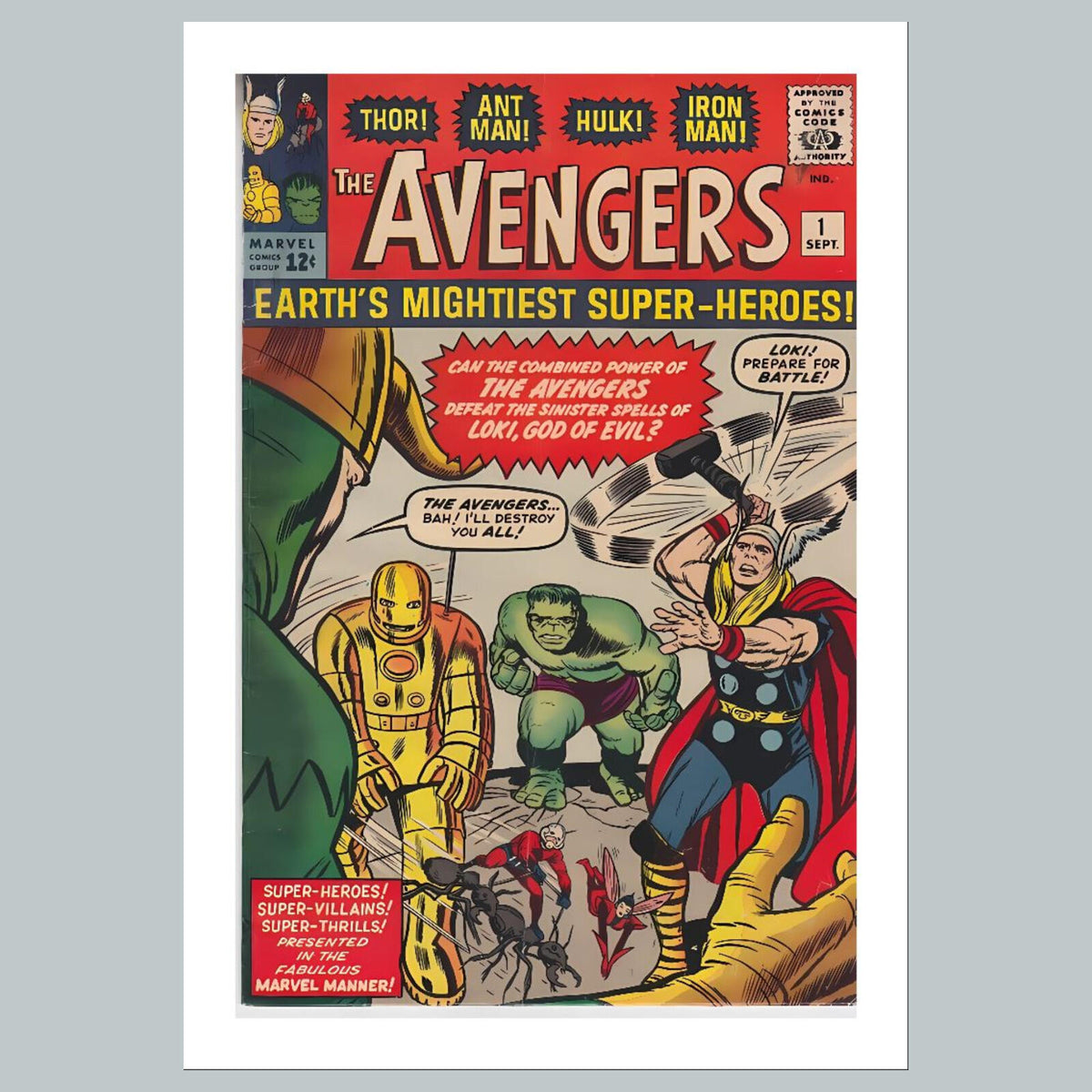 1875 Avengers 8x10 Glossy Photo Comic Book Cover Fast-Secure Shipping