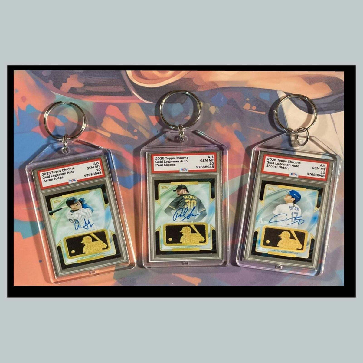 3374B Aaron Judge/Skenes/Ohtani 3 Pack Bundle - 3 Diff Custom Novelty Keychains