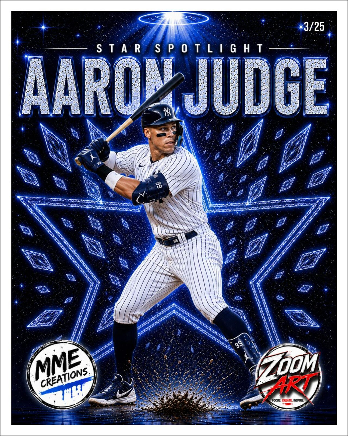 2665 Top 5 Star Spotlight Zoom Art Giclée /25 | Judge Trout Ohtani Julio Witt BBL