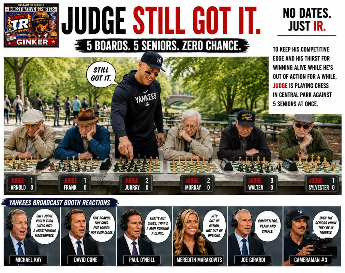 2823 Aaron Judge Plays Chess Against 5 at Once Ginker’s Instant Reactions 8X10